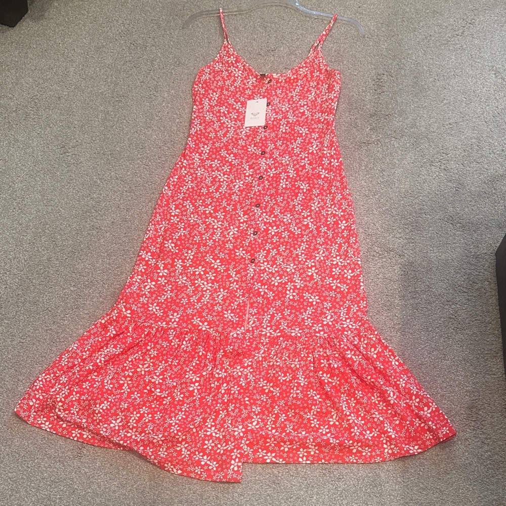 Roxy Red Floral Maxi Dress